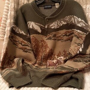 John Henry Vintage Men's Moose Sweater
